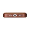 Ādas korpuss iPhone 14 Plus ar magnētisko atloku magSafe CE eļļas vaska premium ādu brūns