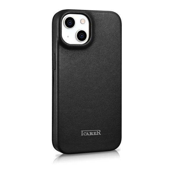 Ādas korpuss iPhone 14 Plus ar magnētisko atloku magsafe ce premium ādas melnu