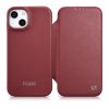 Ādas korpuss iPhone 14 Plus ar magnētisko atloku magsafe ce premium ādas bordo