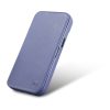 Ādas korpuss iPhone 14 Pro Max ar magnētisko atloku magsafe ce premium āda gaiši purpursarkanu