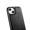 Korpuss, kas pārklāts ar dabīgu ādu iPhone 14 ādas eļļas vaskam melns