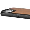 Korpuss, kas pārklāts ar dabīgu ādu iPhone 14 ādas eļļas vaskam, gaiši brūnu
