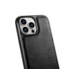 Korpuss, kas pārklāts ar dabīgu ādu iPhone 14 Pro Max Leather Eļļas vasks melns