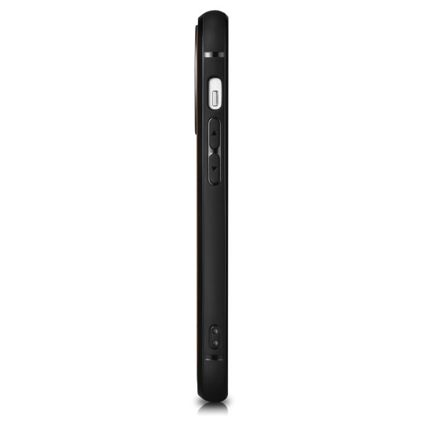 Korpuss, kas pārklāts ar dabīgu ādu iPhone 14 Pro Max Leather Eļļas vasks melns