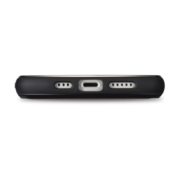 Korpuss, kas pārklāts ar dabīgu ādu iPhone 14 Pro Max Leather Eļļas vasks melns