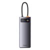 8in1 centrmezgla adapteris Starjoy USB-C USB-C PD 3X USB-A HDMI RJ-45 SD TF GREY