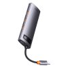 8in1 centrmezgla adapteris Starjoy USB-C USB-C PD 3X USB-A HDMI RJ-45 SD TF GREY