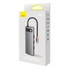 8in1 centrmezgla adapteris Starjoy USB-C USB-C PD 3X USB-A HDMI RJ-45 SD TF GREY