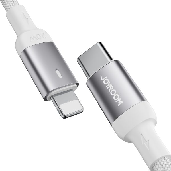 Kabelis USB -C kabelis - zibens ar LED 20W A10 sēriju 1,2 m balts
