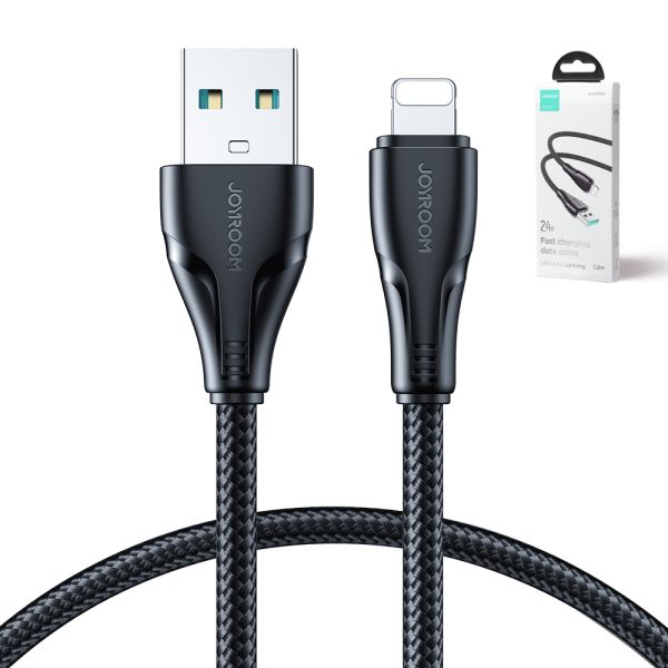 Kabelis Kabelis iPhone USB - zibens 2,4A pārspēj sēriju 1,2 m melns