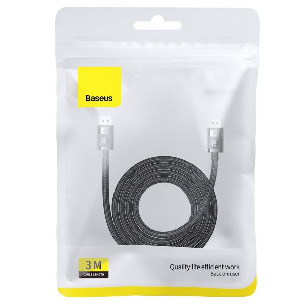 Augstas izšķirtspējas sērijas DisplayPort 8K 60Hz 2M melnais kabelis