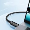 Volframa zelta USB-C 480MB/s 240W 2m melns kabelis