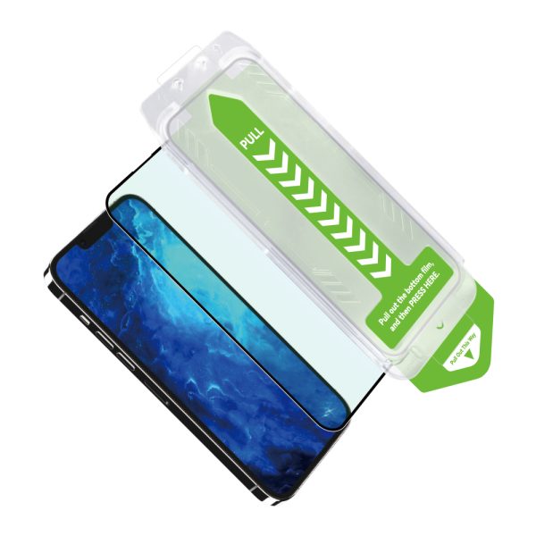 9h rūdīts stikls ar montāžas rāmi iPhone 13 Pro Max Premium Glass Black