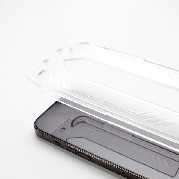 9h rūdīts stikls ar montāžas rāmi iPhone 14 Pro Max Premium Glass Black