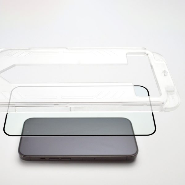 9h rūdīts stikls ar montāžas rāmi iPhone 14 Pro Max Premium Glass Black