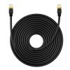 LAN RJ45 Ethernet ātrgaitas kaķis.8 40Gbps 15m melns kabelis LAN RJ45 Ethernet ātrgaitas kaķis.8 40Gbps 15m melns kabelis