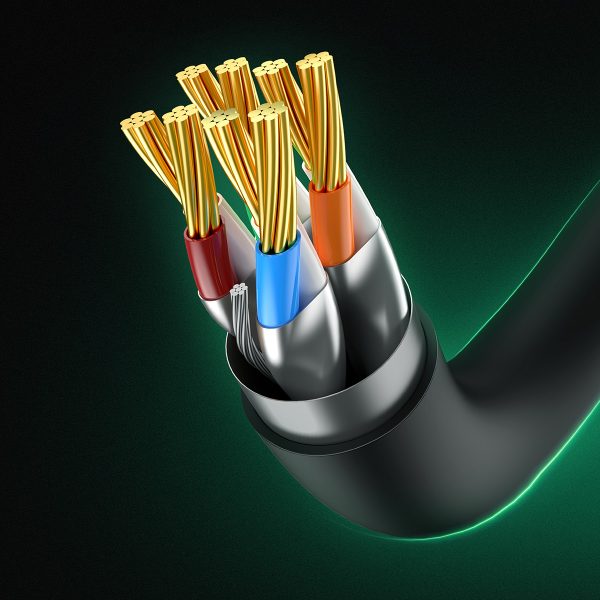LAN RJ45 Ethernet ātrgaitas kaķis.8 40Gbps 5m melns kabelis