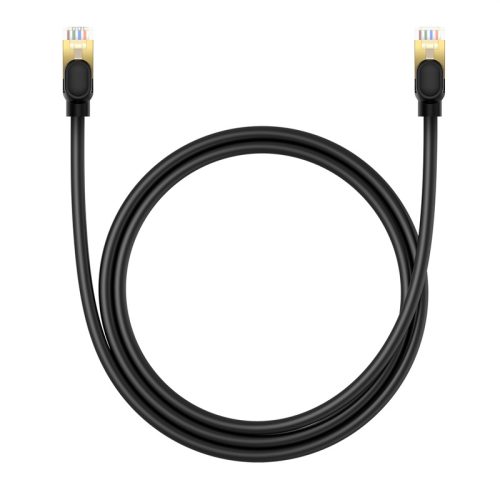 LAN RJ45 Ethernet ātrgaitas kaķis.8 40Gbps 1m melns kabelis