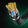LAN RJ45 Ethernet ātrgaitas kaķis.8 40Gbps 1m melns kabelis