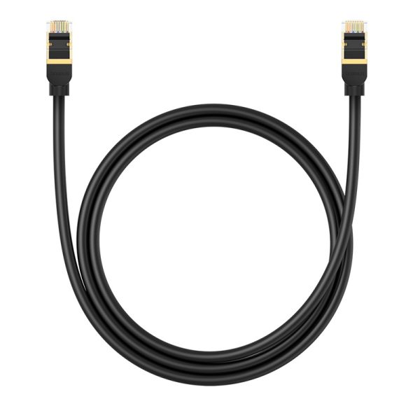 LAN RJ45 Ethernet ātrgaitas kaķis.8 40Gbps 1m melns kabelis
