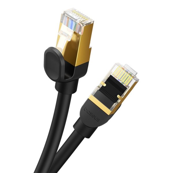 LAN RJ45 Ethernet ātrgaitas kaķis.8 40Gbps 1m melns kabelis
