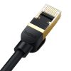 LAN RJ45 Ethernet ātrgaitas kaķis.8 40Gbps 1m melns kabelis