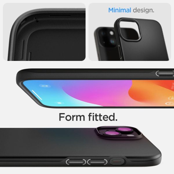Aizsardzības korpuss iPhone 15 plānai melnai krāsai