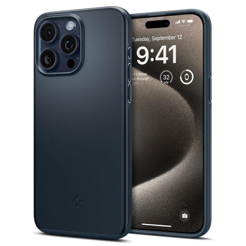 Aizsardzības korpuss iPhone 15 Pro Max Thin Fit Black Metal