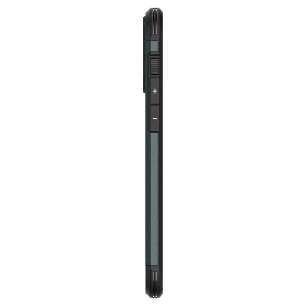Grūts bruņu magsafe korpuss ar iPhone 15 Pro zaļo bāzi
