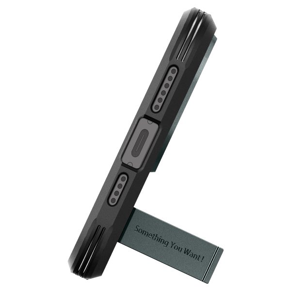Grūts bruņu magsafe korpuss ar iPhone 15 Pro zaļo bāzi