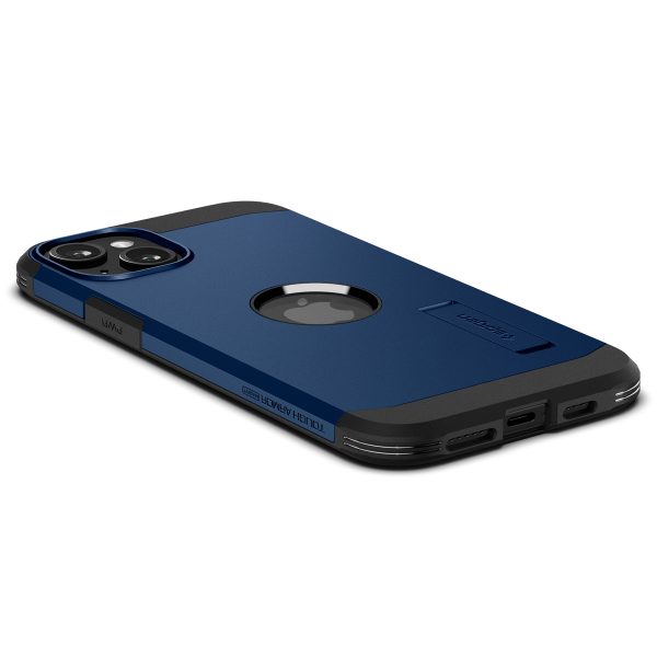 1022716-3-etui-tough-armor-magsafe-z-podstawka-na-iphone-15-spigen-hurtownia-sklep Grūts bruņu magsafe korpuss ar iPhone 15 Plus zilu statīvu