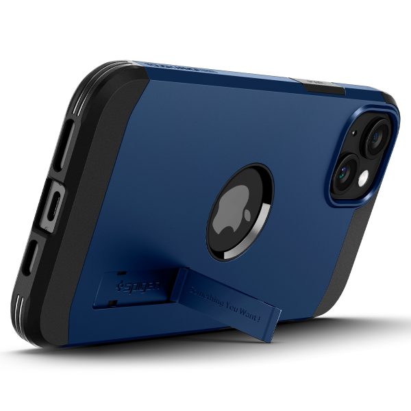 1022716-8-etui-tough-armor-magsafe-z-podstawka-na-iphone-15-spigen-hurtownia-sklep Grūts bruņu magsafe korpuss ar iPhone 15 Plus zilu statīvu