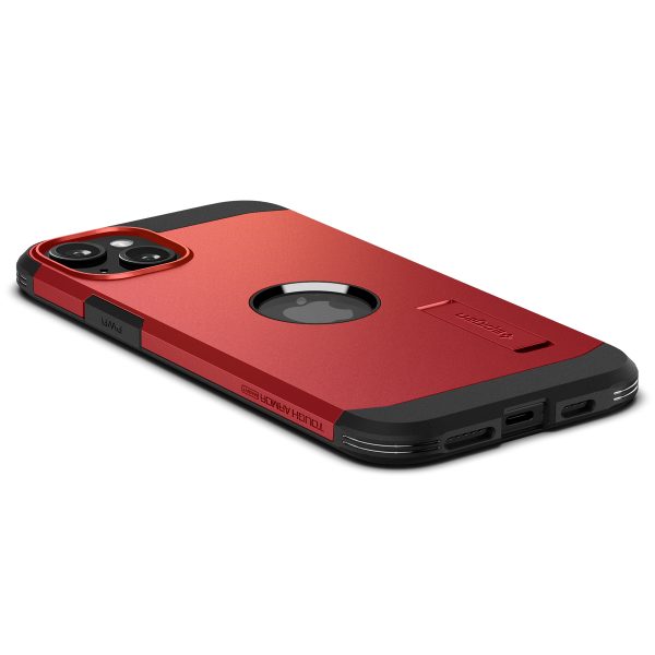 1022717-4-etui-tough-armor-magsafe-z-podstawka-na-iphone-15-spigen-hurtownia-sklep Grūts bruņu magsafe korpuss ar iPhone 15 sarkano bāzi