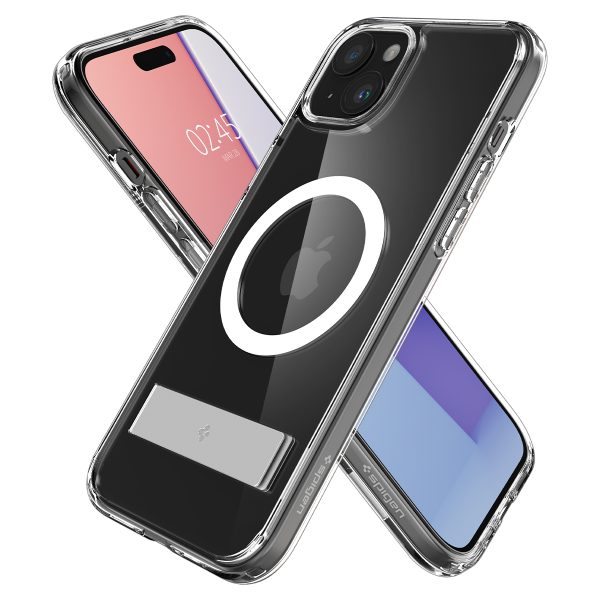 Ultra Hybrid S Magsafe korpuss ar iPhone 15 caurspīdīgu statīvu
