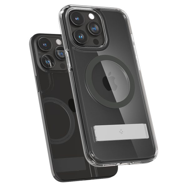 Ultra Hybrid S MagSafe korpuss ar iPhone 15 Pro grafīta statīvu