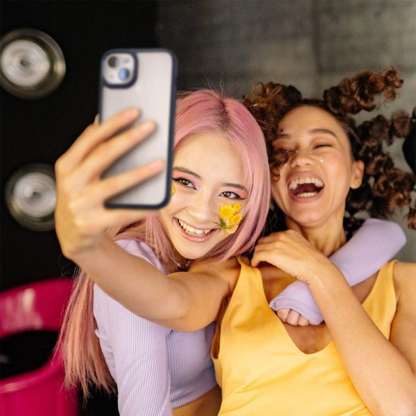 Ultra hibrīda korpuss iPhone 15 caurspīdīgi-melnam