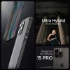 Ultra hibrīda korpuss iPhone 15 Caurspīdīgam un melnam