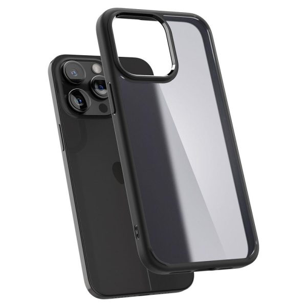 Ultra hibrīda korpuss iPhone 15 Pro Max caurspīdīgam un melnam