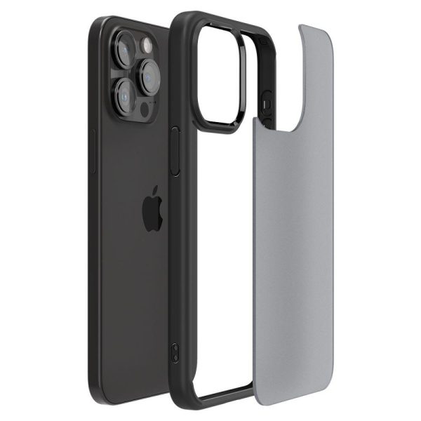 Ultra hibrīda korpuss iPhone 15 Pro Max caurspīdīgam un melnam