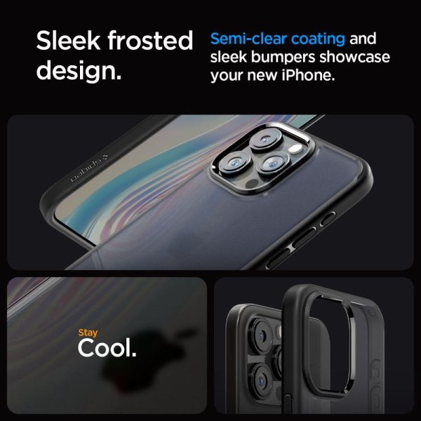Ultra hibrīda korpuss iPhone 15 Pro Max caurspīdīgam un melnam