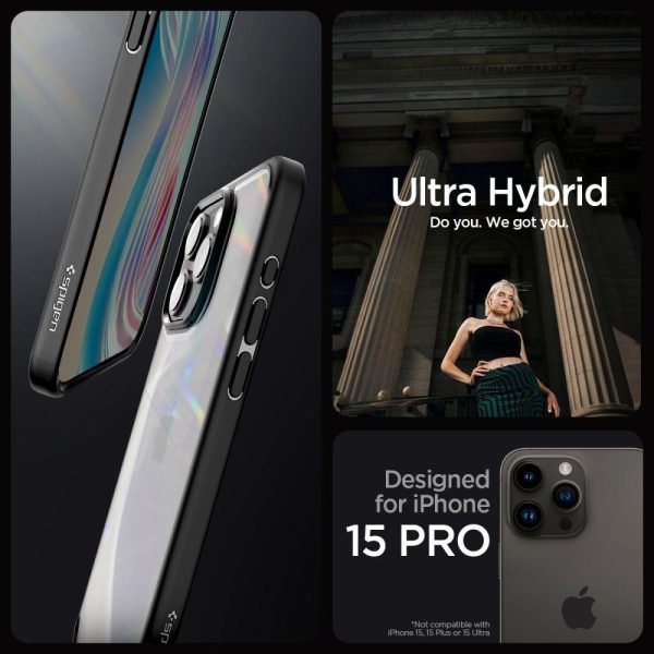 Ultra hibrīda korpuss iPhone 15 Pro Black Mat