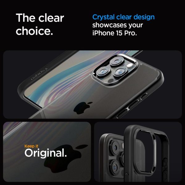 Ultra hibrīda korpuss iPhone 15 Pro Black Mat