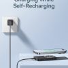 Mini PowerBank 5000MAH 20W + USB-C 20V / 3A kabelis melns