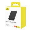 Mini PowerBank 5000MAH 20W + USB-C 20V / 3A kabelis melns