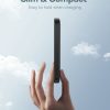 Mini PowerBank 5000MAH 20W + USB-C 20V / 3A kabelis melns