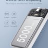 Mini PowerBank 5000MAH 20W + USB-C 20V / 3A kabeļa baltais