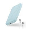 Mini PowerBank 5000MAH 20W + USB-C 20V / 3A kabeļa zila