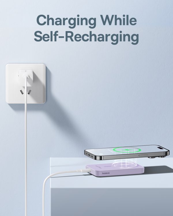 Mini PowerBank 5000MAH 20W + USB-C 20V / 3A kabeļa Purvoy