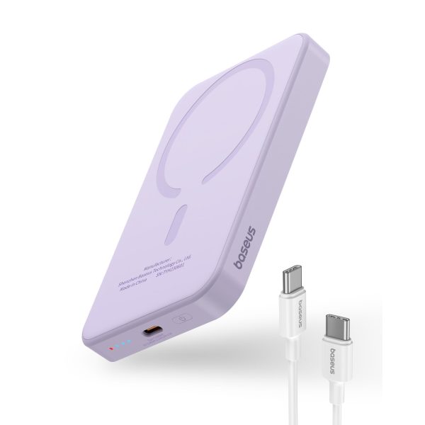 Mini PowerBank 5000MAH 20W + USB-C 20V / 3A kabeļa Purvoy