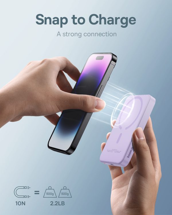 Mini PowerBank 5000MAH 20W + USB-C 20V / 3A kabeļa Purvoy